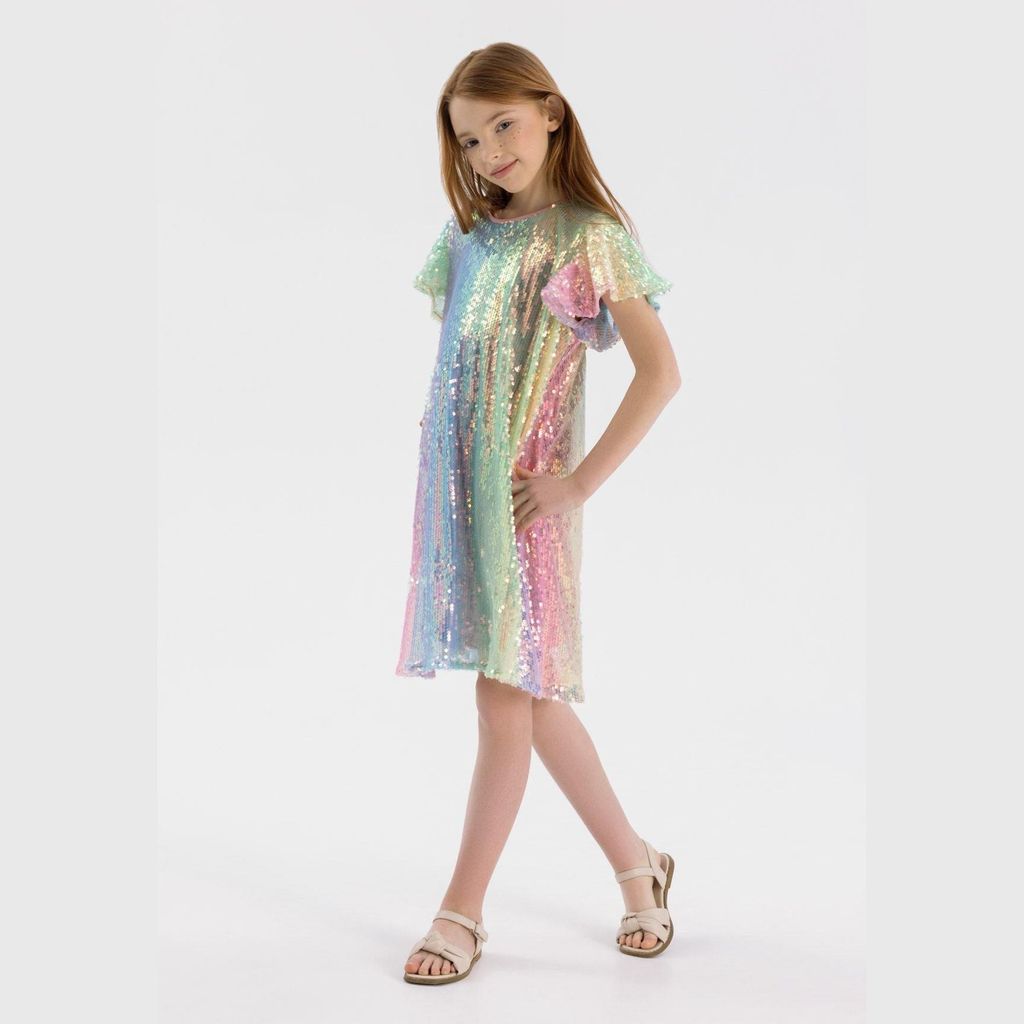 Minoti Kleid Multicolor Gr. 140 für Mädchen Produktbild 
