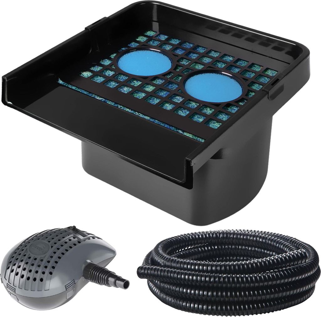 Filterfall-Komplett-Set, Teichfilter, Teichpumpe 3300 l/h Produktbild 