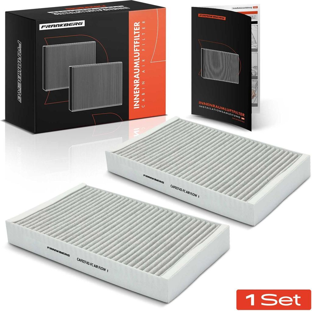 Frankberg 2x Innenraumfilter Aktivkohle für Citroën C5 3 RD RW C6 TD Peugeot 407 6D 6C