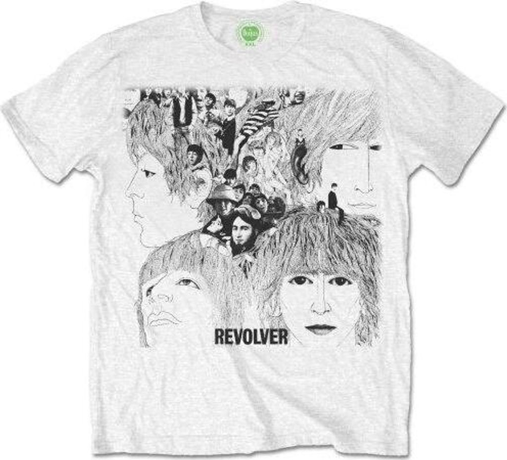 The Beatles - "Revolver" T-Shirt für Herren/Damen Uni RO2033 (5XL) (Weiß)