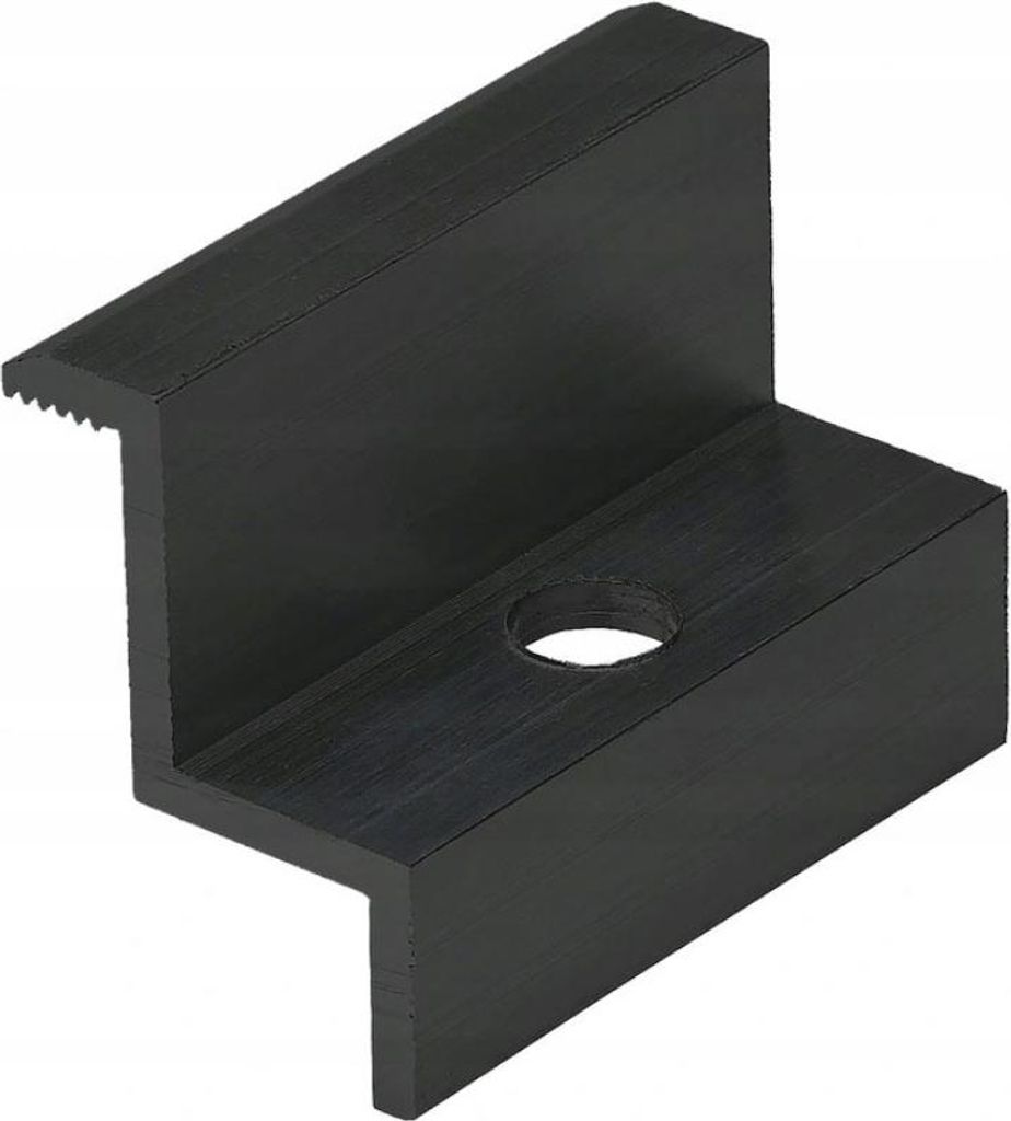 30x Endklemme für Modulhöhe 30mm Photovoltaik Solarmodul PV ALU Schwarz