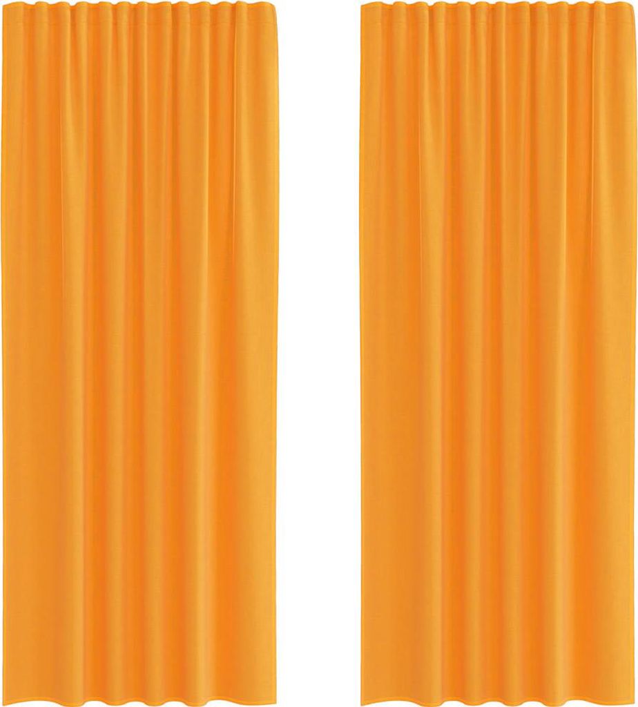 Voile Vorhänge mit Stangentaschen 2 Stk. Orange