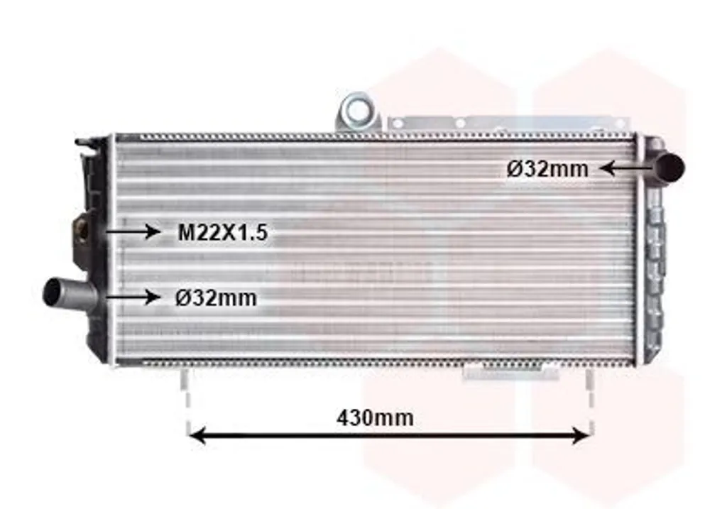 Radiateur VAN WEZEL 01002007 pour Alfa Romeo Alfasud et 33 Sportwagon