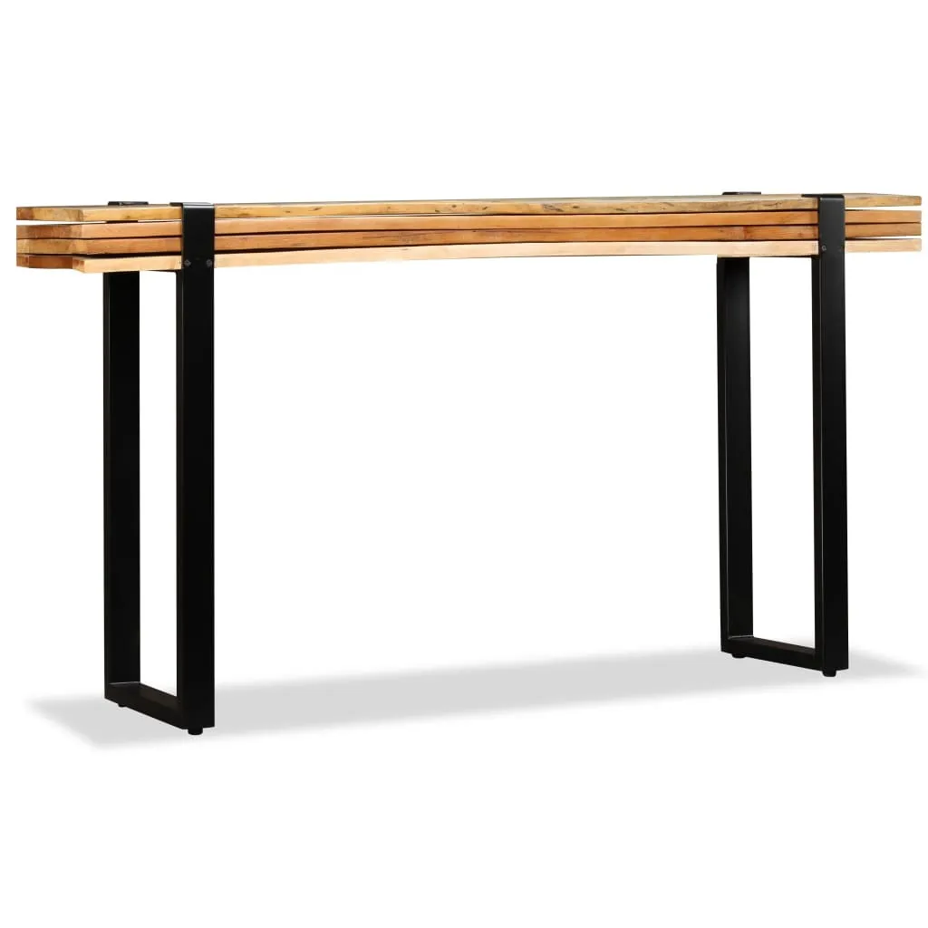 Console extensible en bois de récupération pour entrée et salon design
