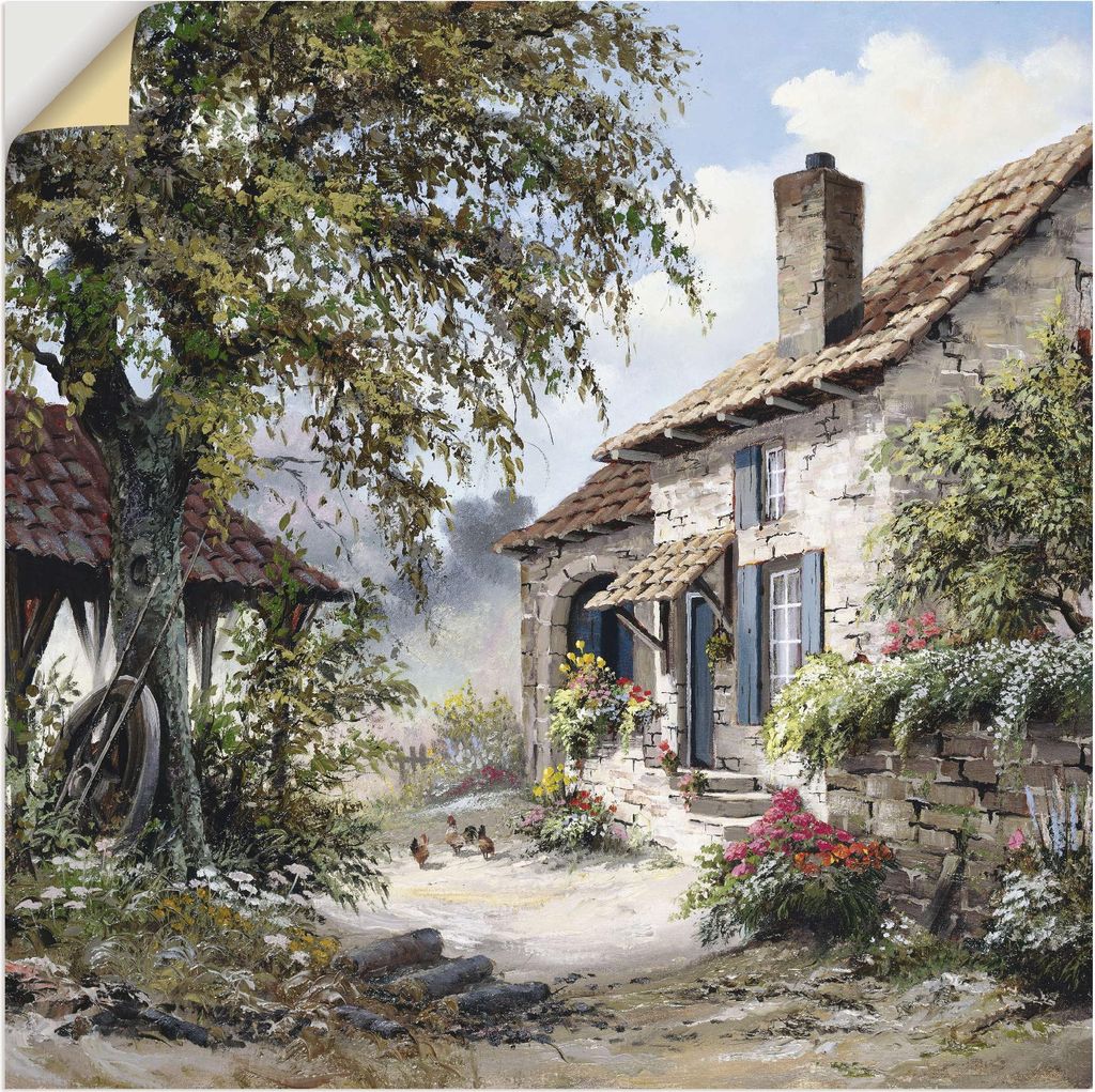 ARTland Wandbild, selbstklebend Opa's Haus Größe: 50x50 cm