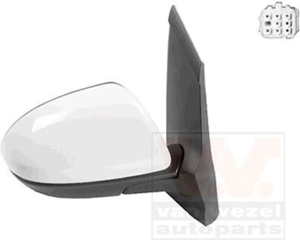 Rétroviseur extérieur droit Mazda 2 DE miroir convexe surface apprêtée
