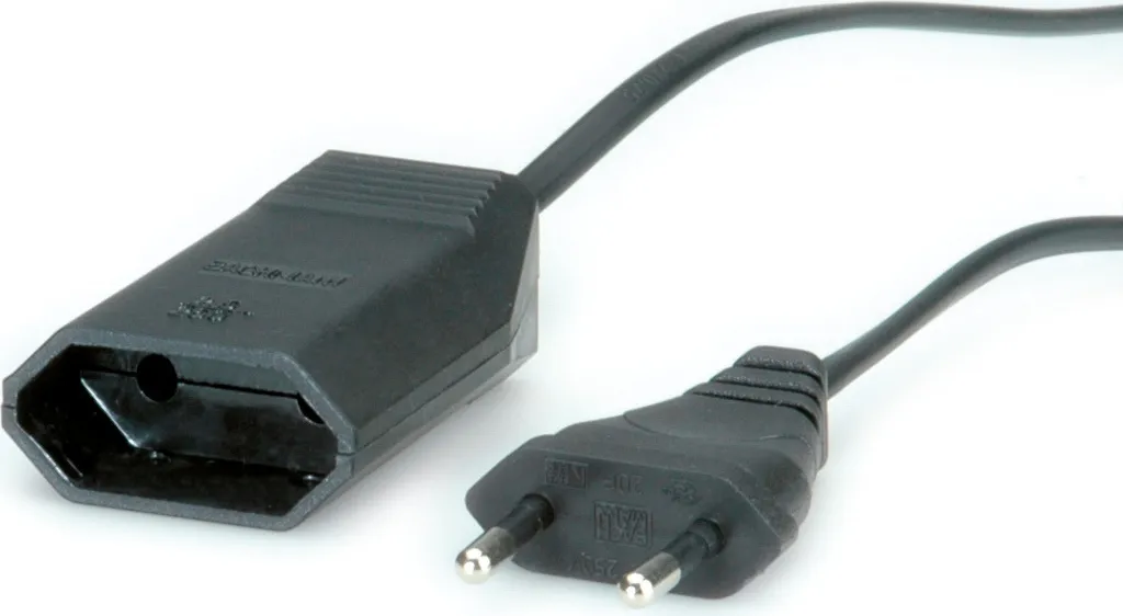 Prolunga Europea BACHMANN 3m Nera 230V 2,5A - Cavo Piatto Affidabile