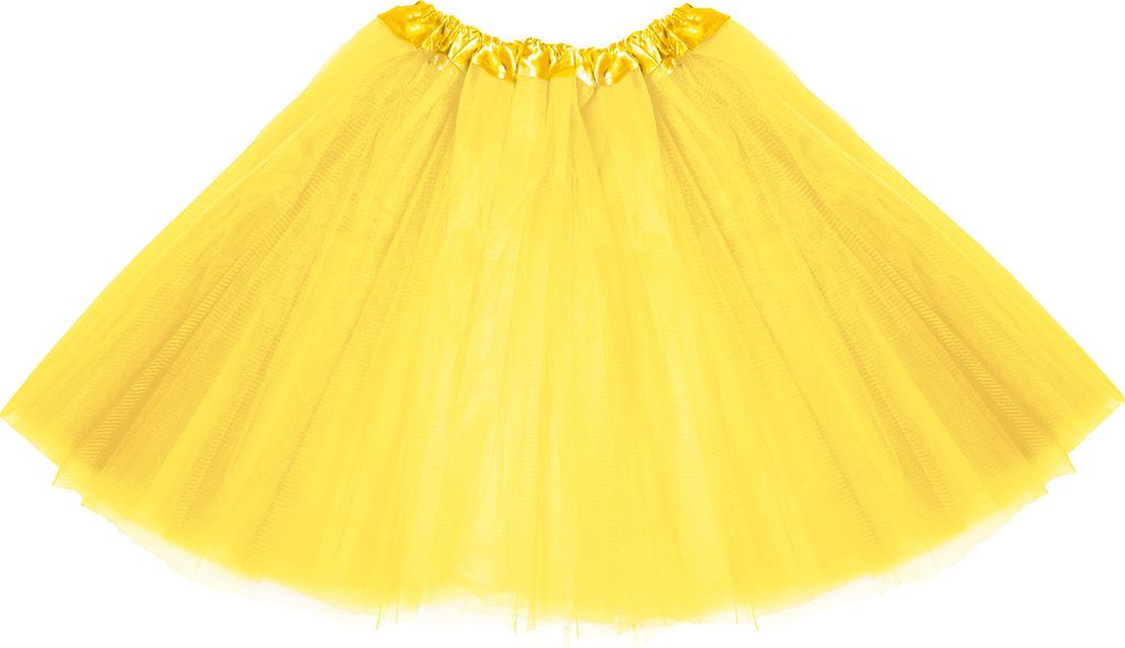 Oblique Unique Tutu Tütü Damen Rock gelb Tüllrock Unterrock Produktbild 
