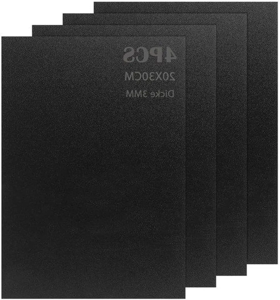 Plaques en Plastique ABS Noir 3mm - Lot de 4 Supports d'Encadrement 20x30