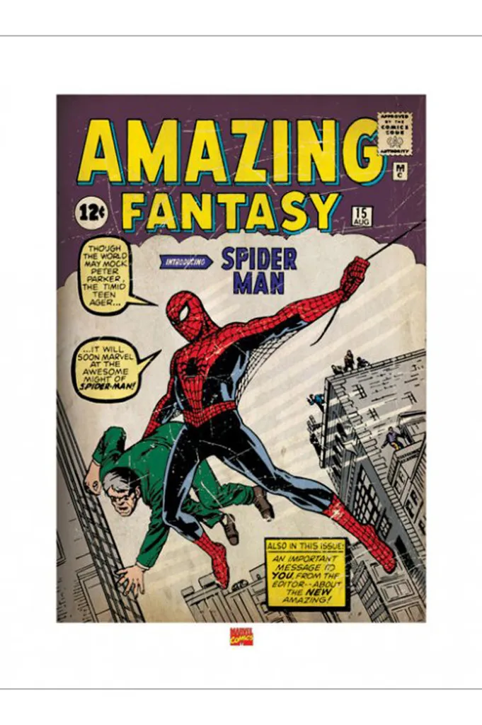Affiche Spiderman 1ère Édition - Poster Art Mural Marvel Haute Qualité