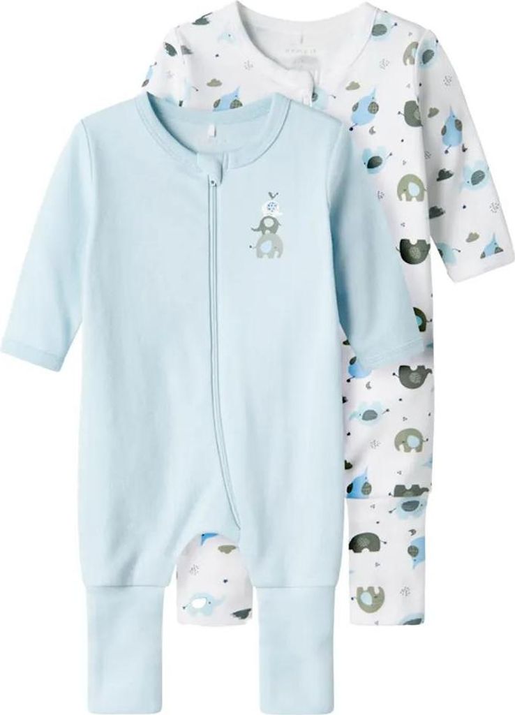 Name It Elephant Schlafanzug 2 Einheiten Weiß,Blau 0 Months Jungen Weiß,Blau 0 Months