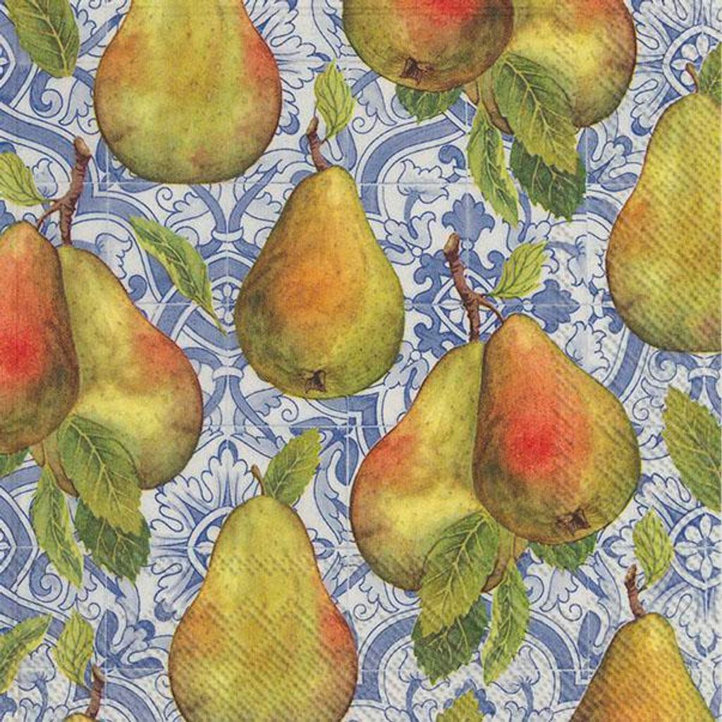 CLASSICAL PEARS blue Lunch-Servietten L 878040