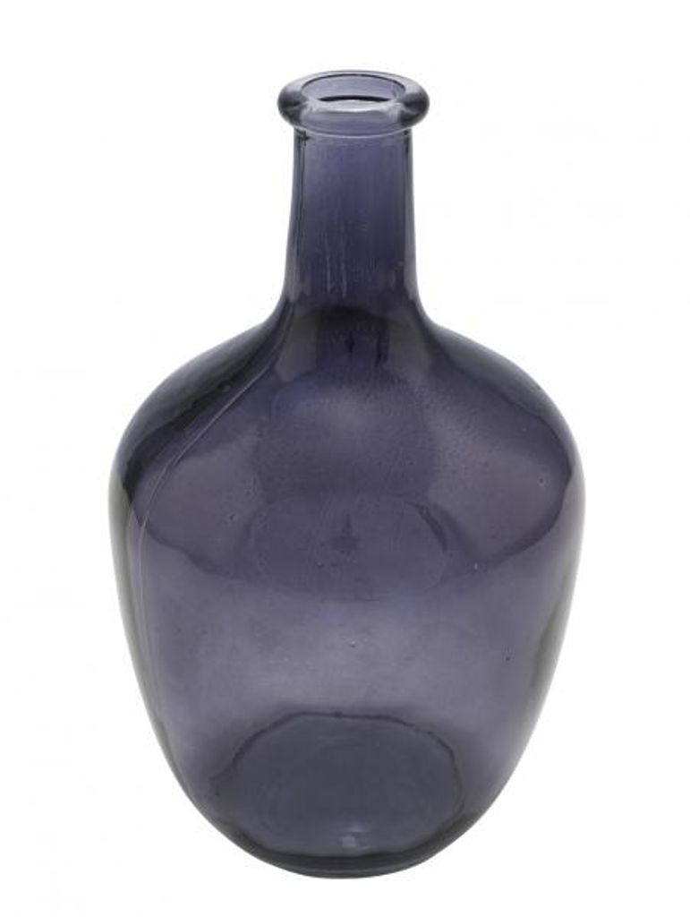 NEU Glasvase, anthrazit, ∅ 15 cm / Höhe: 25 cm, "Germany", handgefertigt