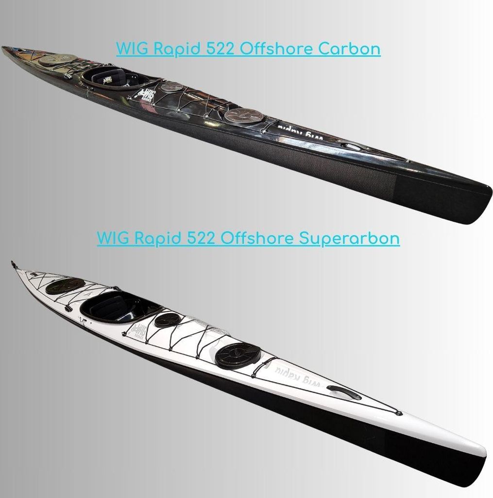WIG Rapid 522 Offshore leichtes schnelles Einerkajak Kajak Seekajak Surfski Rumpf