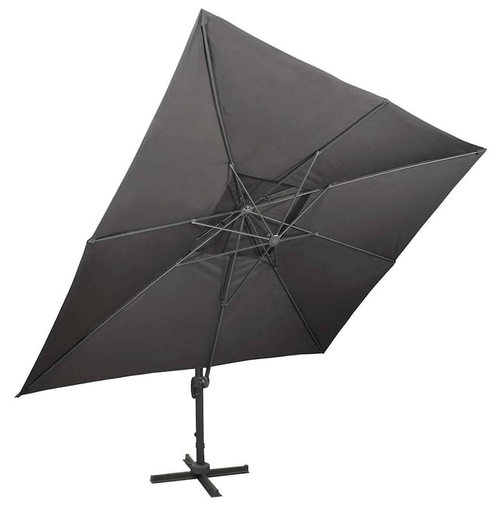 vidaXL Ampelschirm mit Doppeldach Anthrazit 400 x 300 cm Produktbild 
