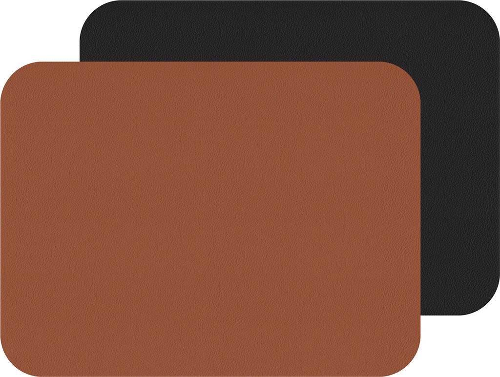 Fleximats Platzsets, 2er Sets, 46x33cm, Cognac/Schwarz