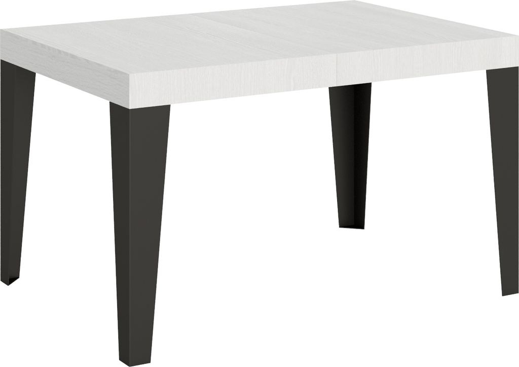 ITAMOBY - Ausziehtisch 140/244x90 cm Flame Esche weiß Tischbeine Anthrazit