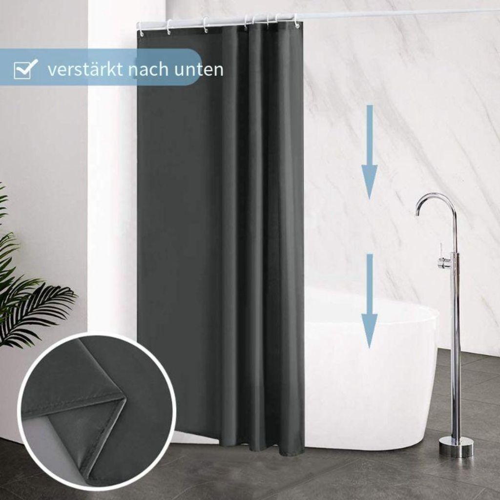 Duschvorhang Textil Anti-schimmel Wasserdicht Waschbar Produktbild 4