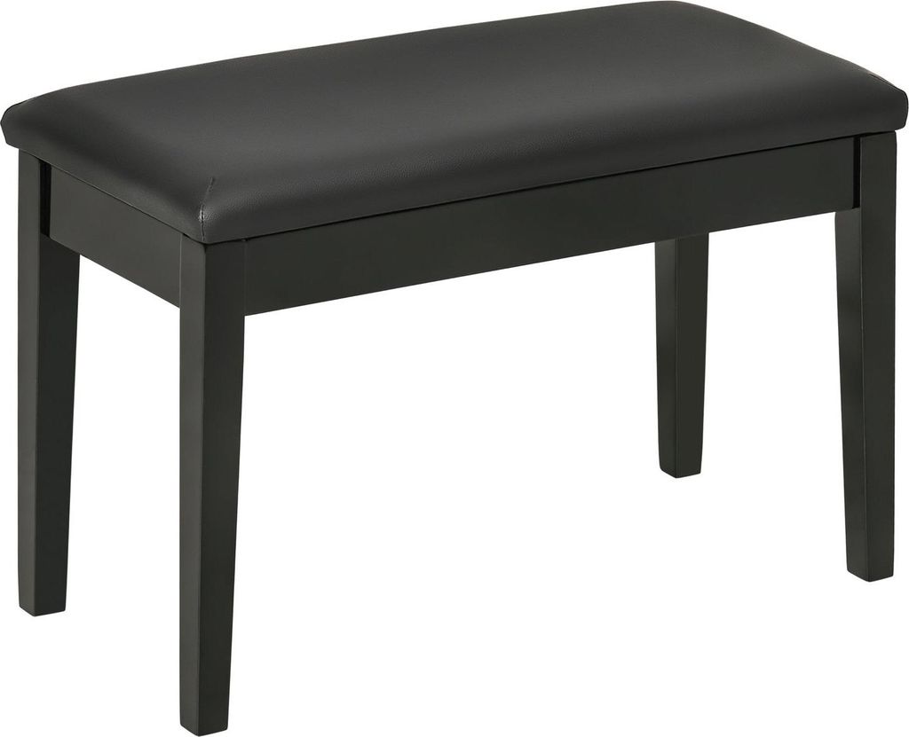 Klavierbank Höhenverstellbarer Klavierhocker Mit Versteckten Stauraum, Pianobank Mit Lederkissen, Schwarz, 75 X 35 X 49 Cm