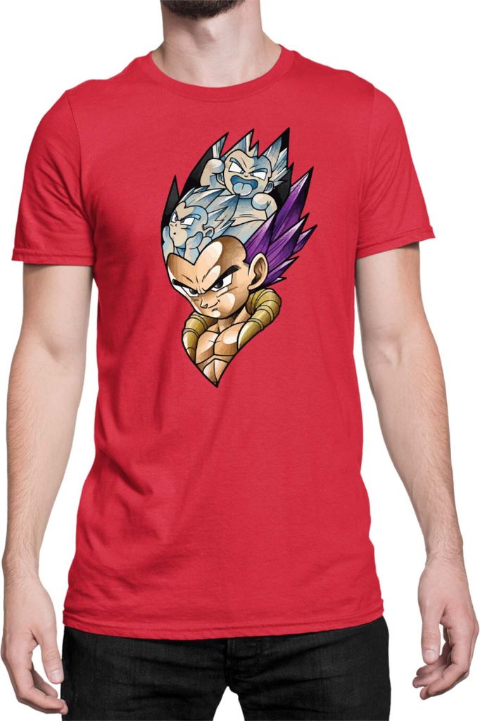 Herren T-Shirt Dragon Anime Manga Ball Z Vegeta 01, Man 3XL / Rot