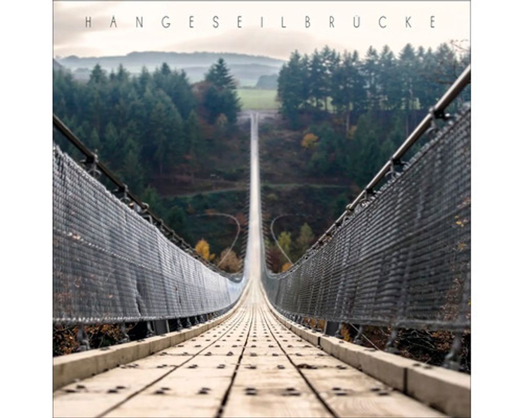 Glasbild Harz Hängeseilbrücke II 30x30 cm