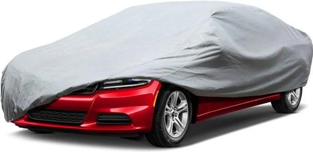 Housse voiture 4 couches légère et respirante coloris gris clair 470cm