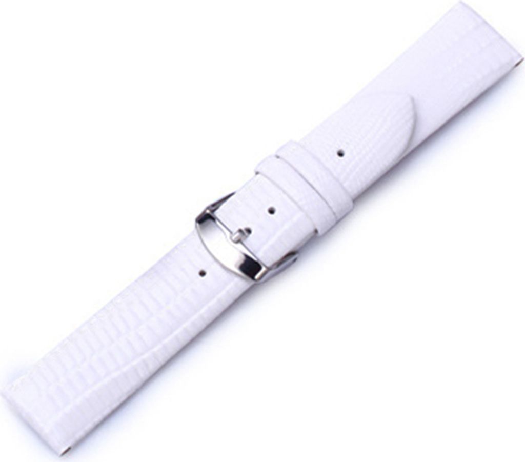 Weibliches armband-Armband-Armband-Armband-Eidechsenmuster-Uhrenersatz-Weiß