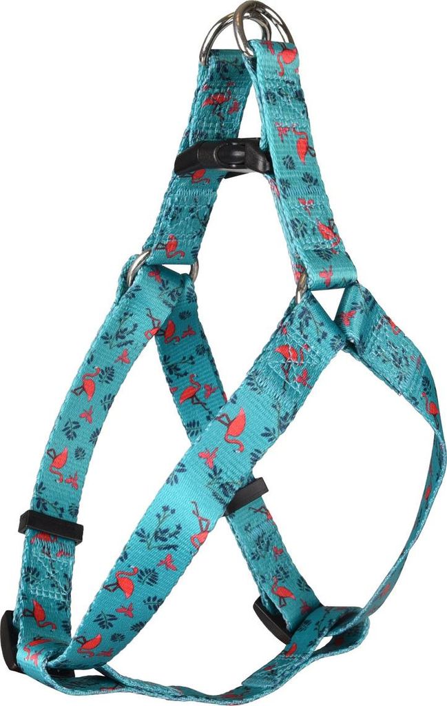 Flamingo Geschirr Step & Go Samar mit Flamingo grün, Maße: 45-60 cm / 20 mm
