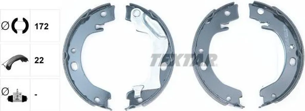Ganasce Freno Mano Toyota Corolla TEXTAR 91066500 | Ricambio 0449502070