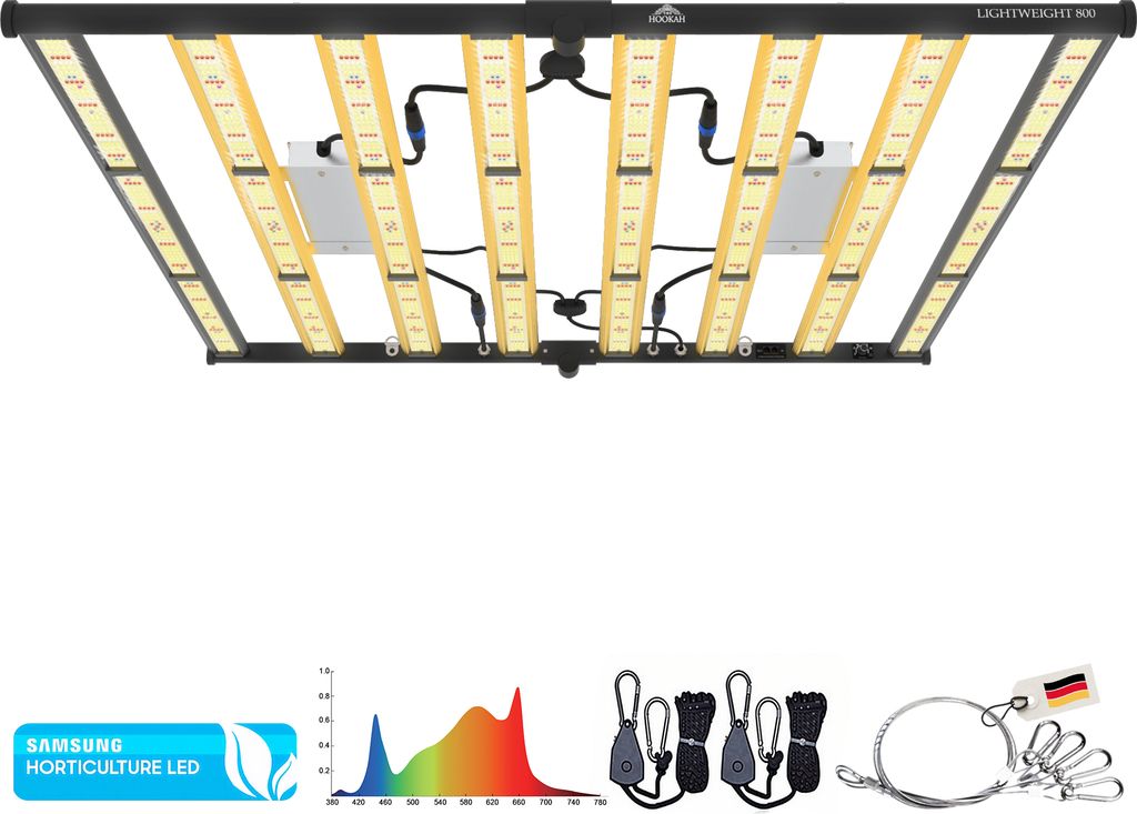 800W SAMSUNG PRO Grow LED LIGHT Licht Pflanzen Lampe Vollspektrum UV+IR Growlampe Wachstumslampe Dimmbar Growbox Leistung: 800 WATT