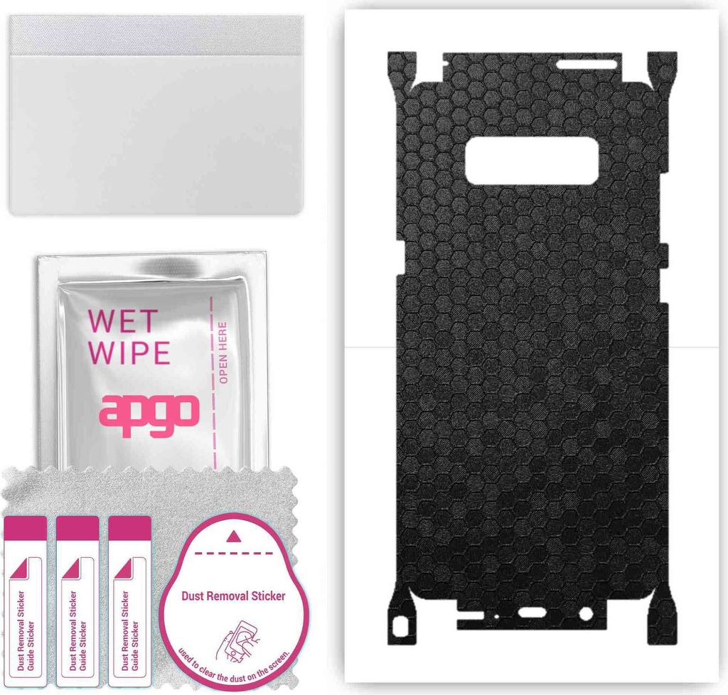 apgo Rückseite + Seiten Schutzfolie, Skin, kompatibel mit Samsung Galaxy Note 8, Hinten Displayschutzfolie aus Vinylfolie, kratzfest, einfache Mon...