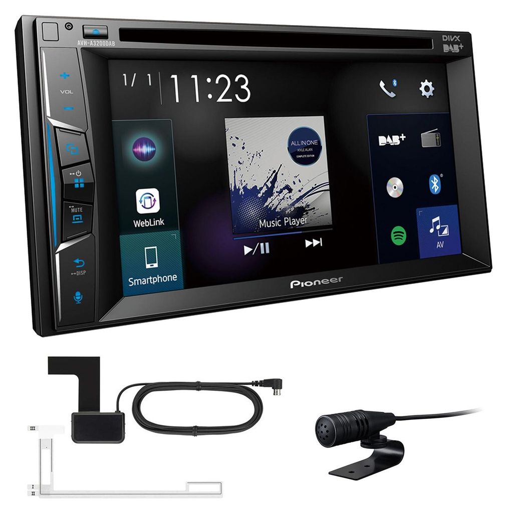 Pioneer AVH-A3200DAB, Schwarz, 2 DIN, 50 W, CD, DVD, 15,8 Produktbild 