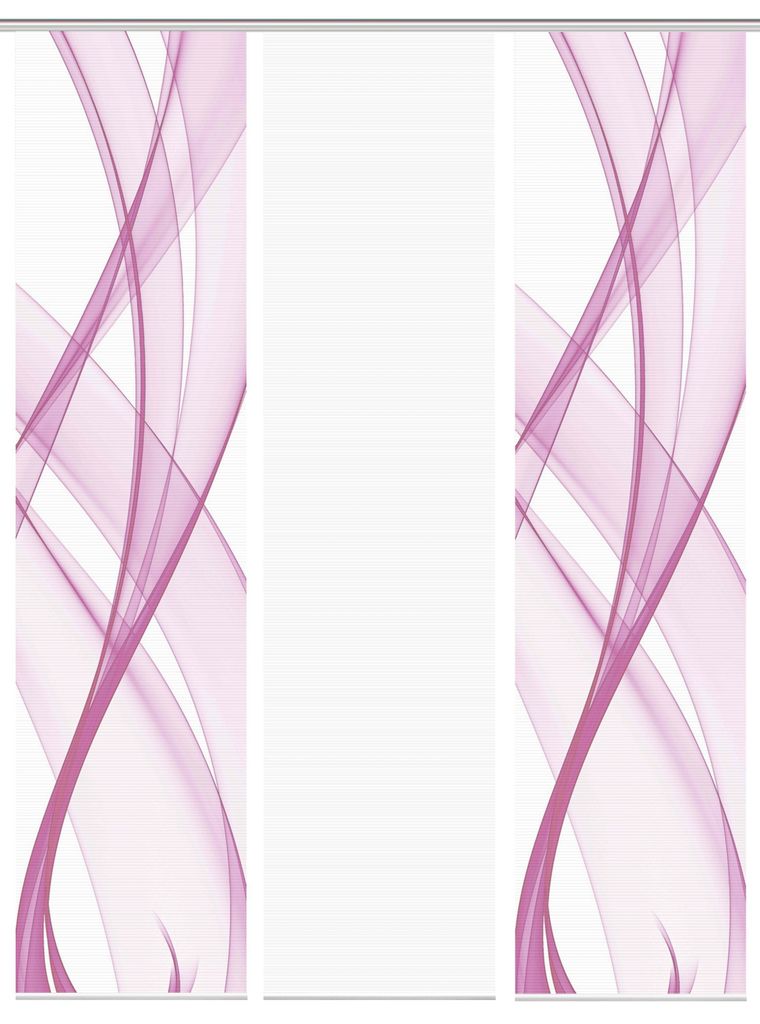 VISION S PACOLIA Schiebegardine, halbtransparente Bambus-Optik, 260x60 cm, grau,