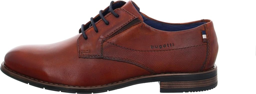 Bugatti Lerio Comfort Herrenschuhe eleganter Schnürer Braun Freizeit, Schuhgröße:44 EU