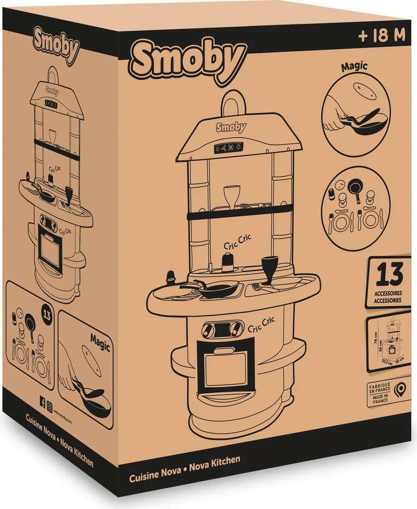 Cuisine Smoby Nova avec four et 13 accessoires pour enfant dès 18 mois - 3