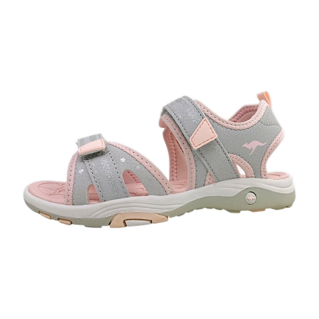 KangaRoos K-Leni Fee Kinderschuhe Mädchen Sandaletten Sandale Grau Freizeit, Schuhgröße:34 EU
