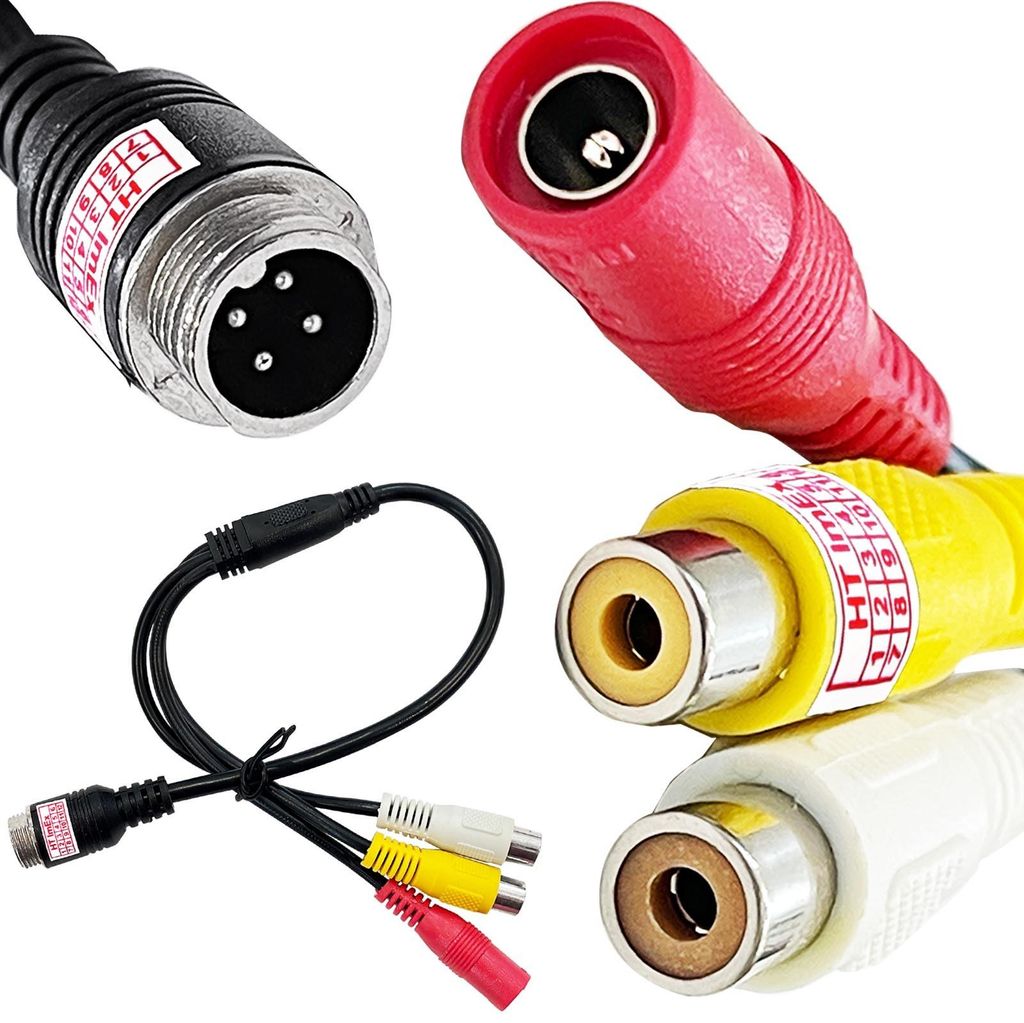 4pin Rückfahrkamera Adapter Kabel auf Cinch Chinch Cynch Video 12V 4 pol pin
