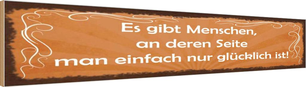 vianmo Holzschild 10x46 cm Menschen einfach nur glücklich