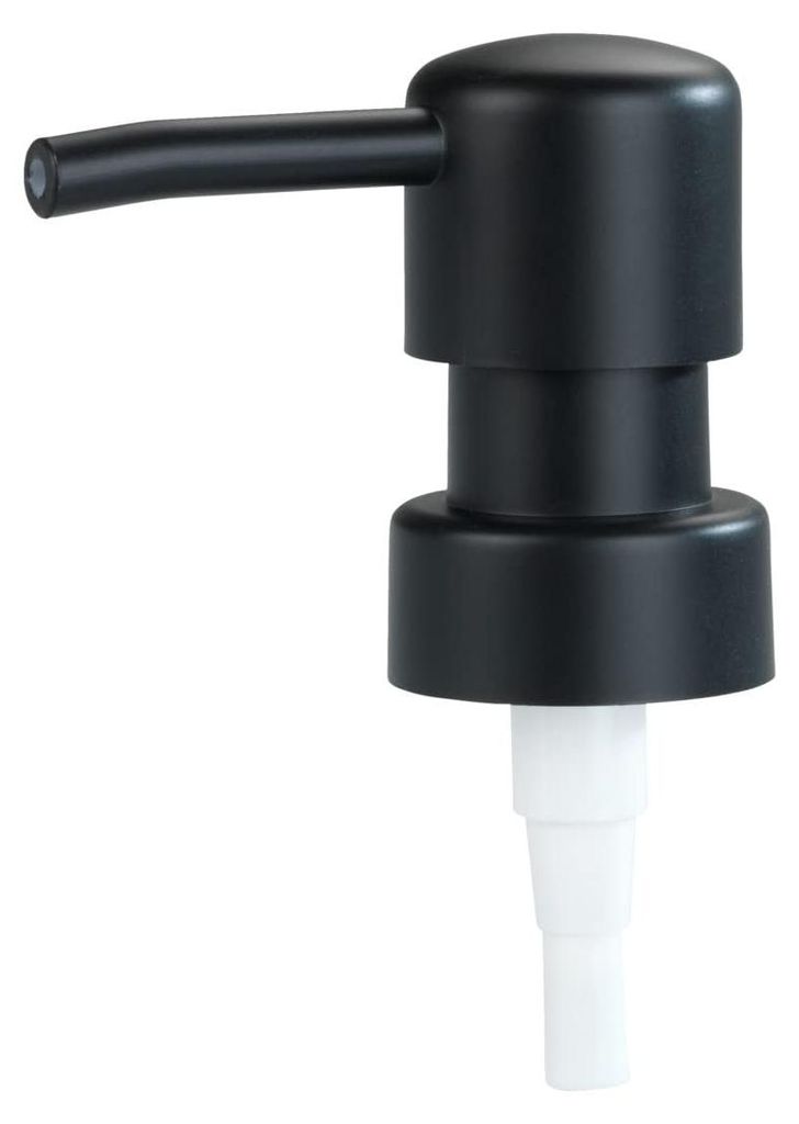 Ersatzpumpenkopf für Seifenspender, schwarz, rund; Ersatzseifenpumpe für Seifenspender, aus Kunststoff, für Schraubgewinde mit einem Durchmesser...
