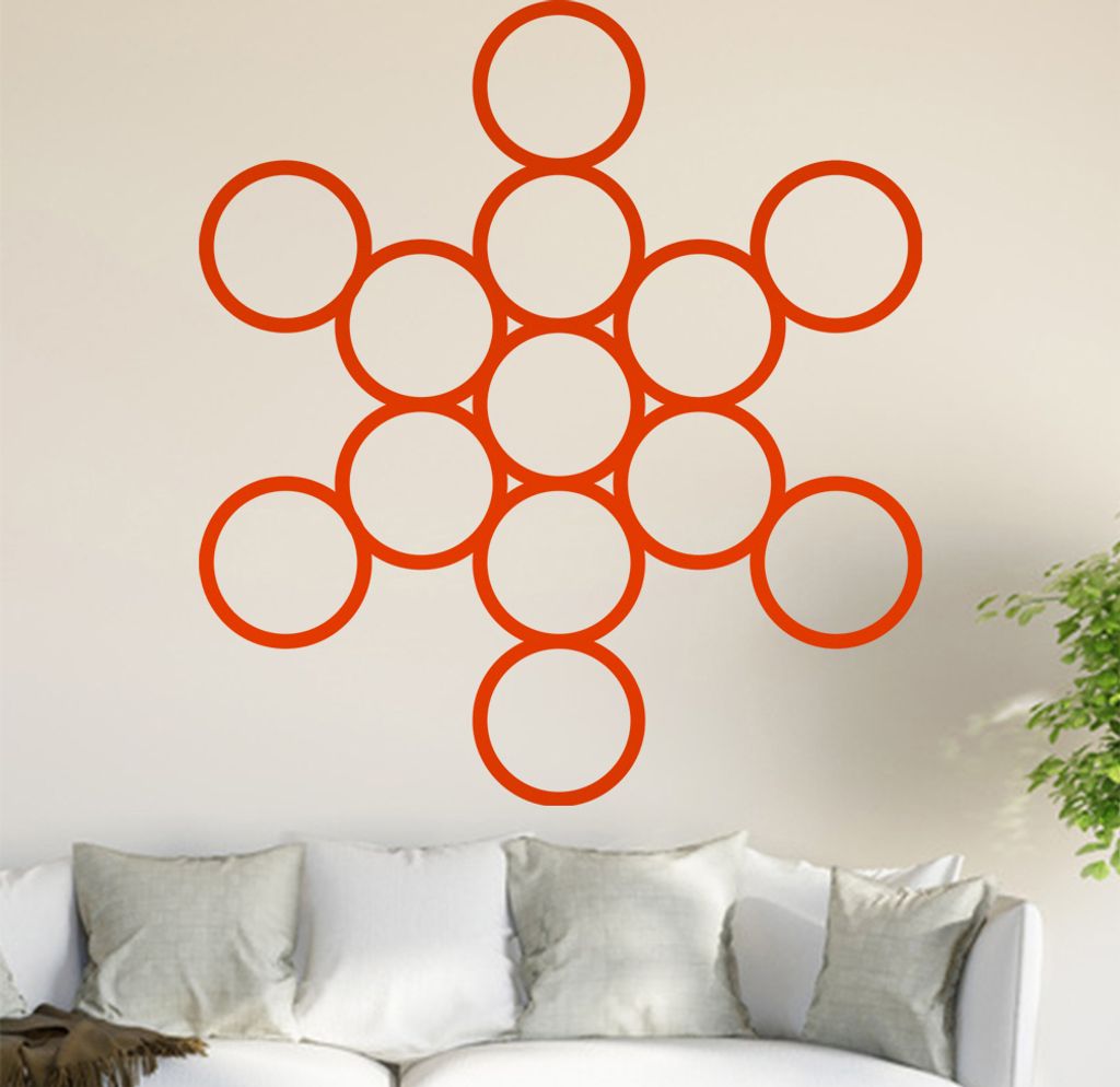 Frucht des Lebens Wandtattoo in 6 Größen - Wandaufkleber Wall Sticker - Dekoration, Küche, Wohnzimmer, Schlafzimmer, Badezimmer