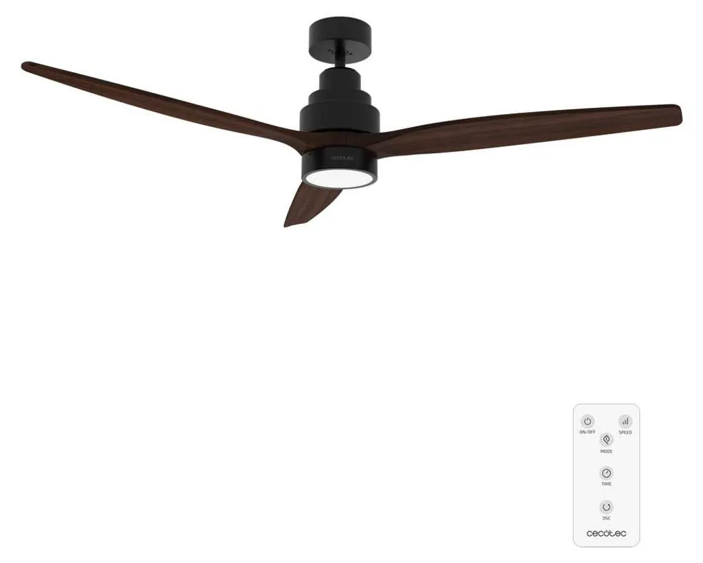 Ventilateur de plafond avec lumière pour salon et chambre silencieux 132cm