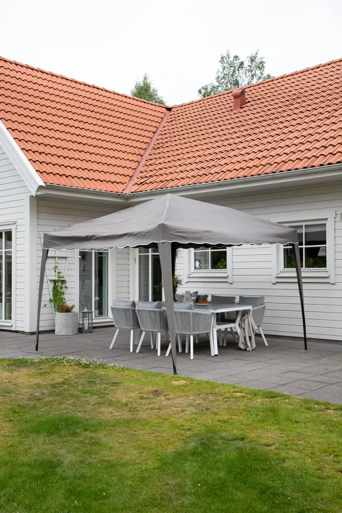 Pavillon de jardin bicolore Easy, tente de réception amovible 9m² - 8