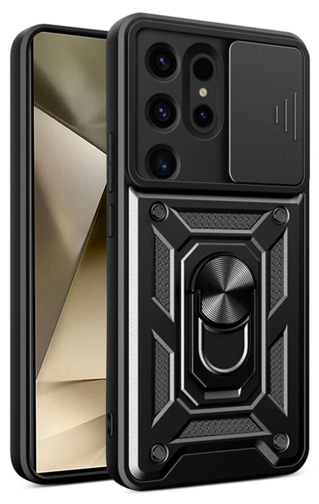 Techsuit Camshield Back Cover Hülle für Samsung Galaxy S24 Ultra - Schwarz