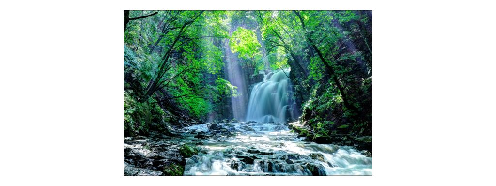 Muralo Fototapete Natur 450 (B) x 300 (H) cm cm Vlies Tapete Wandtapeten Wasserfall Felsen Bäume Pflanzen Wohnzimmer Schlafzimmer moderne Wandbild...