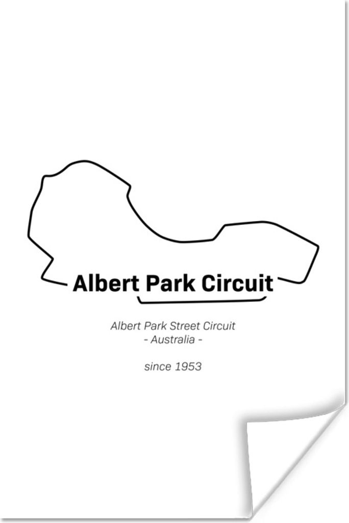 MuchoWow Poster Formel 1 - Australien - Rennstrecke 40x60 cm - Plakate für die Wand - Poster Babyzimmer