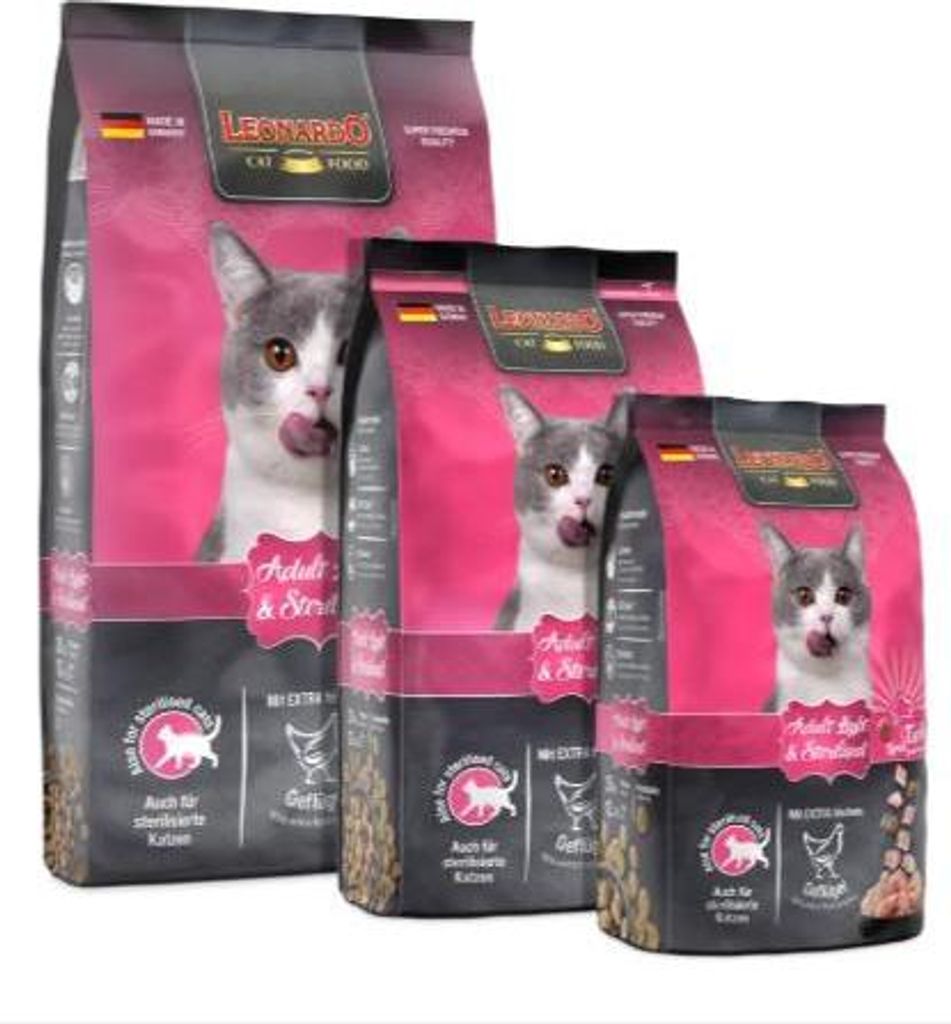 Leonardo Cat Food Adult Light & Sterilised, Adult, jede Produktbild 