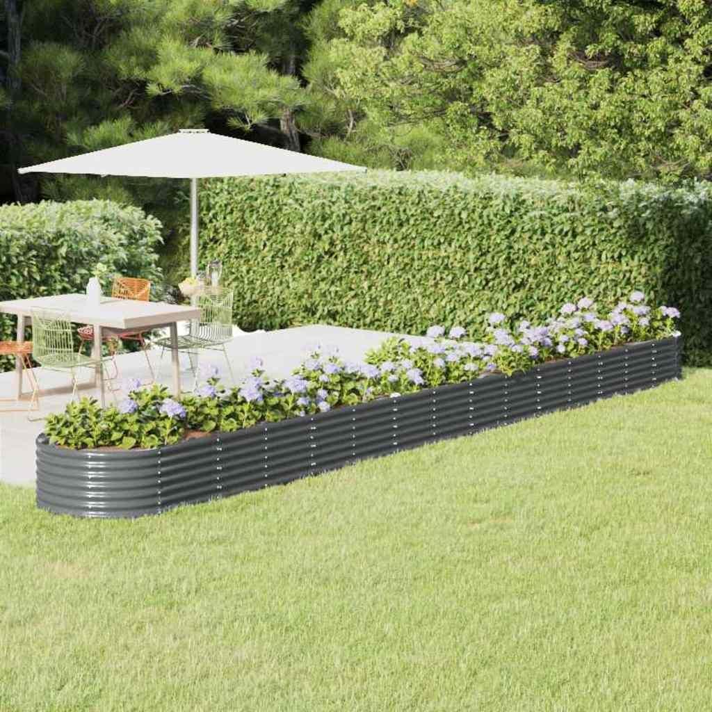 vidaXL Verhoogde plantenbak, verzinkt staal, 620x80x36 cm, Productafbeelding 