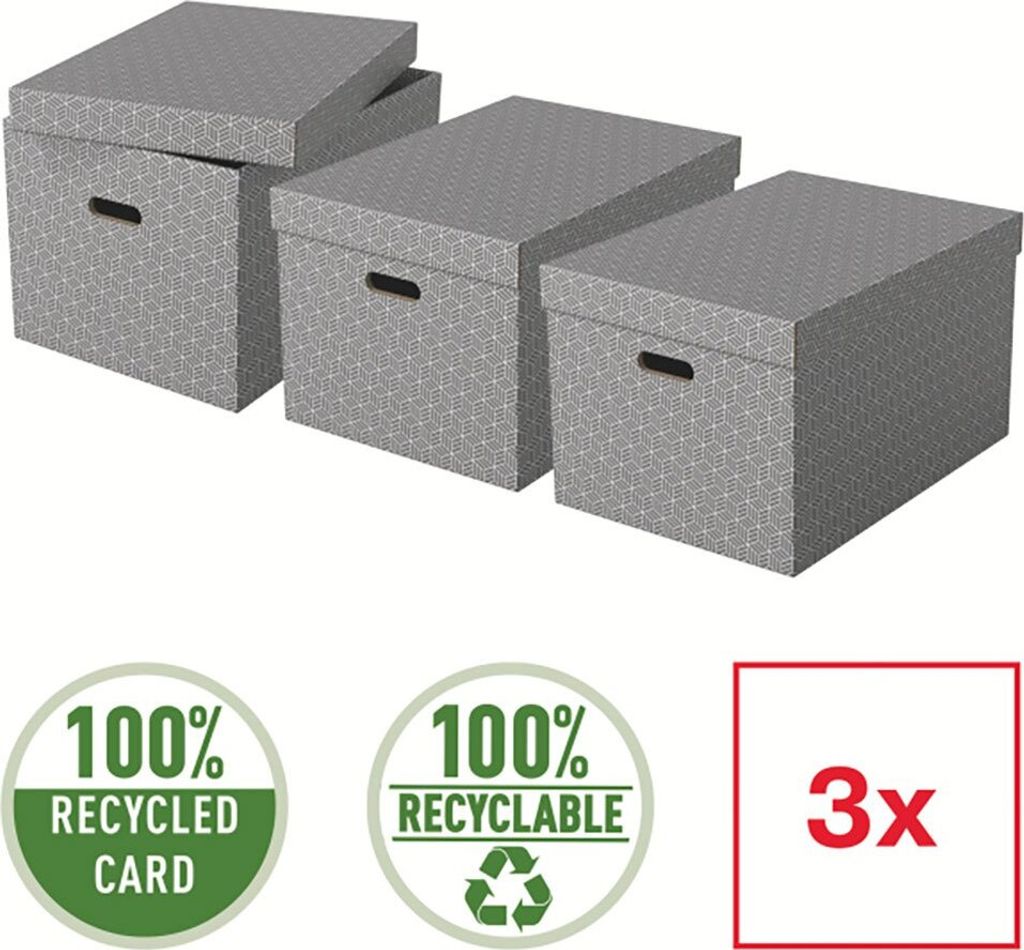 3 Esselte Home Aufbewahrungsboxen 50,0 l grau 35,5 x 51,0 x Produktbild 3