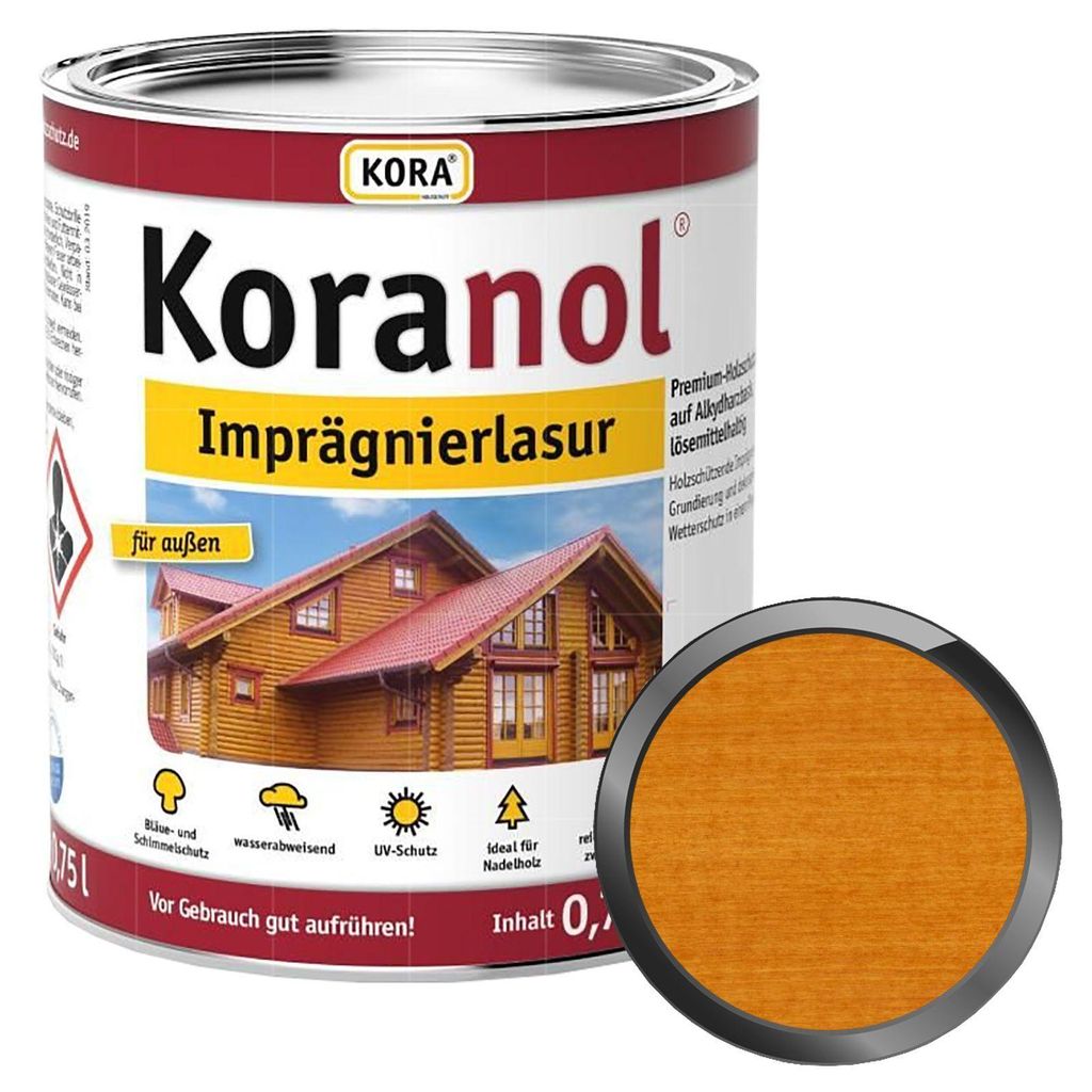 KORA Koranol Imprägnierlasur 0.75 Liter Pinie Produktbild 