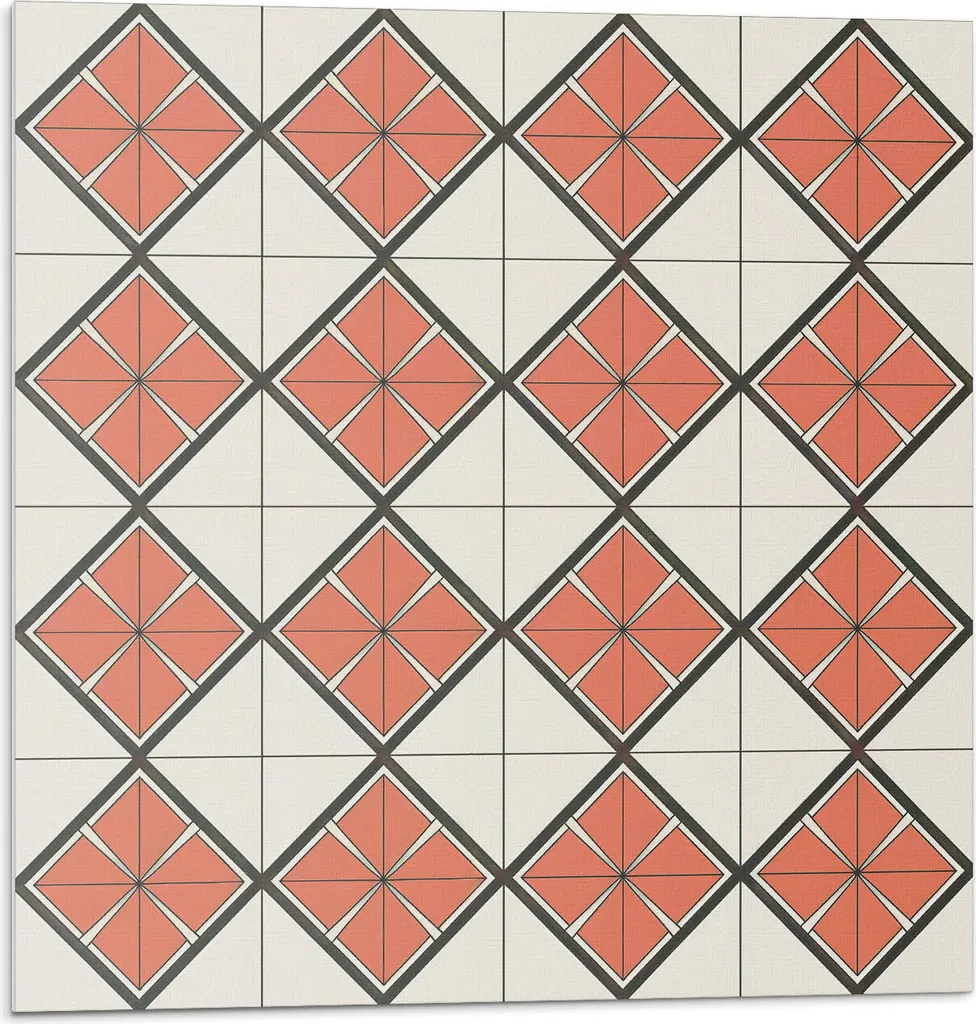 9 Piastrelle PVC Adesive 30x30 cm - Pannello Parete Diamante Geometrico